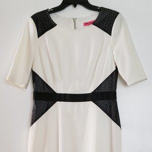 Betsey Johnson Faux Leather Accent Dress 10
